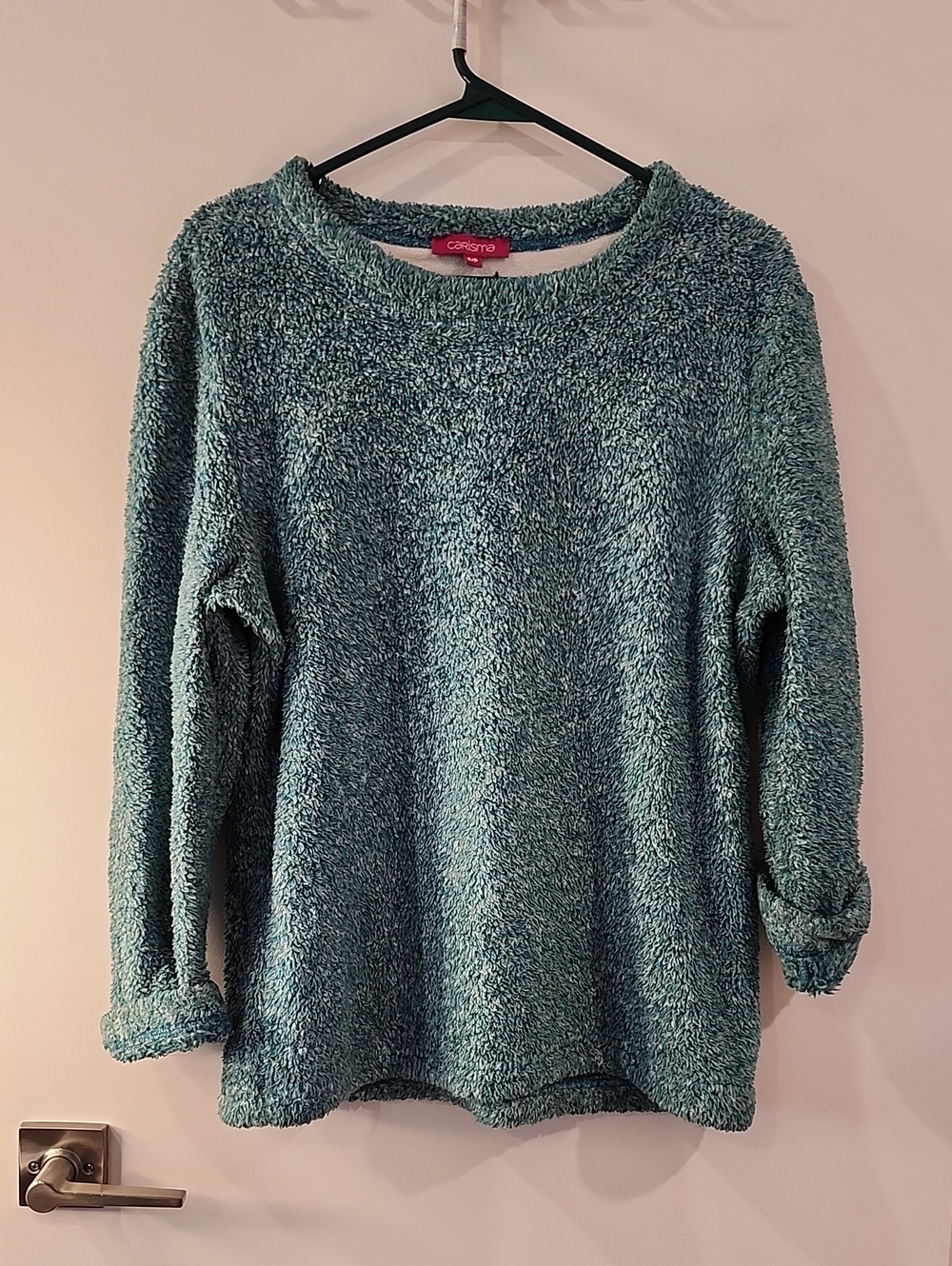 P2P 21" Charisma Plush Scoopneck Sweater in Teal